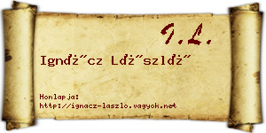Ignácz László névjegykártya