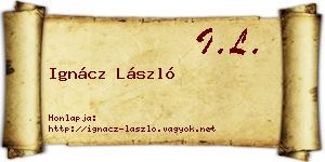 Ignácz László névjegykártya