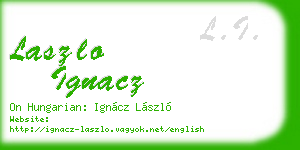 laszlo ignacz business card